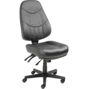 Leather High Back Multifunctional Office Chair - Black