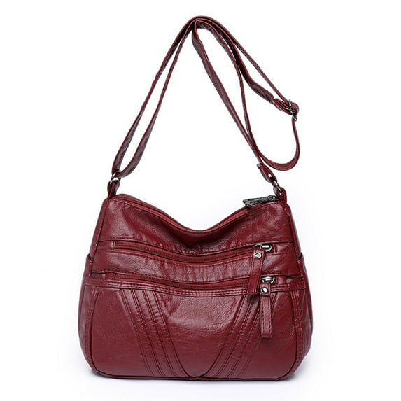 Leather Hobo Crossbody Bag for Women Medium Size Fashion Bucket Purse Shoulder Bag Ladies Purses and Handbag