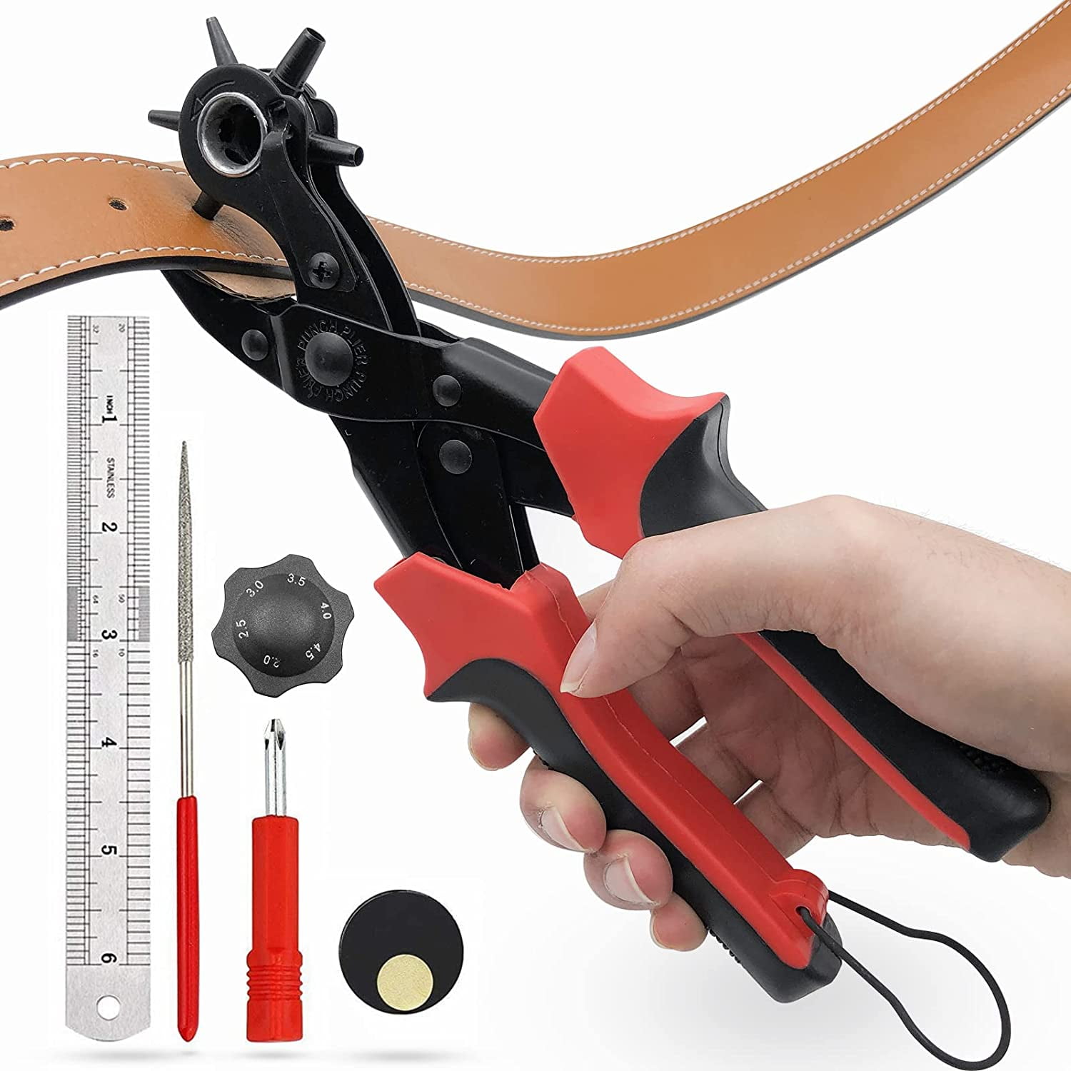 Heavy Duty Leather Hole Puncher Tool For Belts
