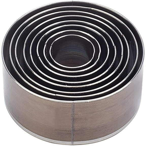 Leather Hole Punch Die Round8pcs One Hole Hollow Punch 20 25 30 35 40 45 50 55mm High Carbon Steel Circle Cutter Tool Kit Cutting Mold