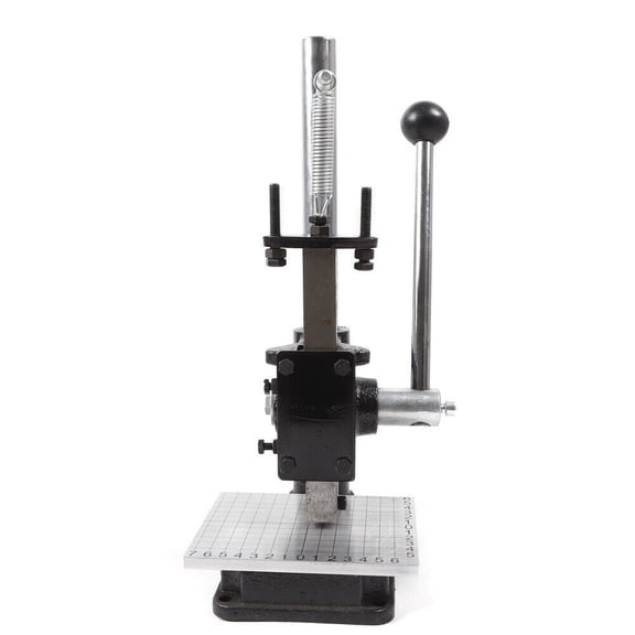 Leather Hole Puncher, Manual Punching Machine for Craft, Strap Making, Bench Mount Press with Rotating Head and Accessories