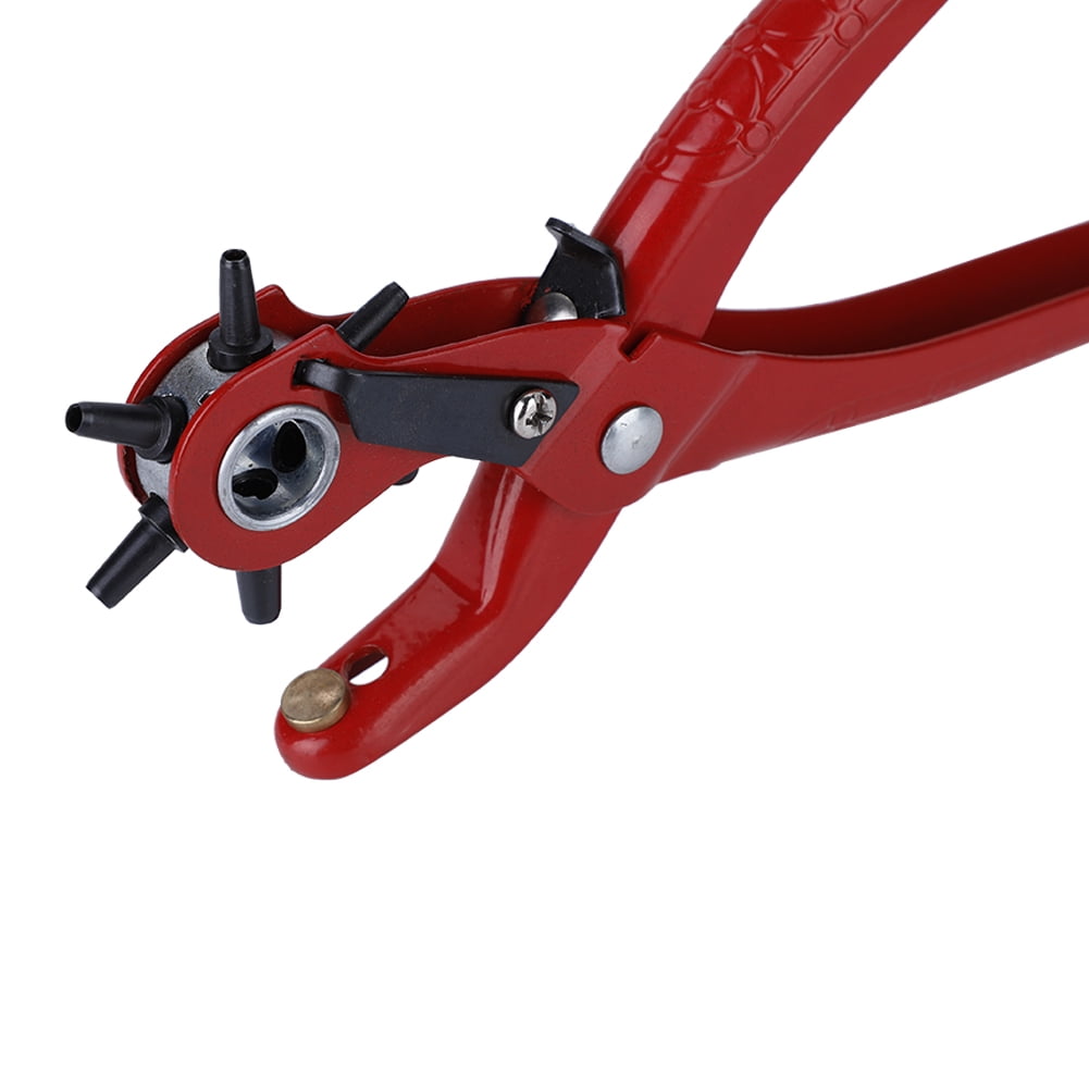 2 MM - 5 MM SIX HOLLOW BELL PUNCHES REVOLVING PUNCHER LEATHER BELT PUNCH  PLIER