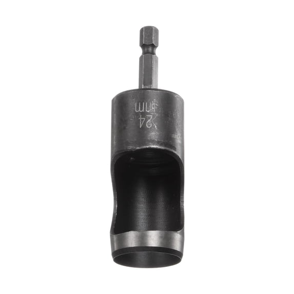 Leather Hollow Punch 1/4 Hex Shank for Drills, 24mm Dia Rotary Hole Punch for Leathercraft Working