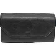 Leather Holster for iPhone 15, 15 Pro, 14, 14 Pro, 13 Pro, 13, 12 Pro, Xs, 11 Pro, X, 10 Belt Case with Belt Clip Cell Phone Belt Holder Pouch Cover Fits Phone with Otterbox Case Black