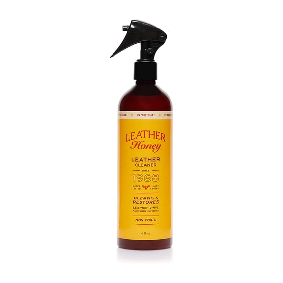 Leather Honey Non-Toxic Leather Cleaner Spray with UV Protectant for Use on Couches, Car Seats, Purses, Shoes, Bags & Tack, 16oz