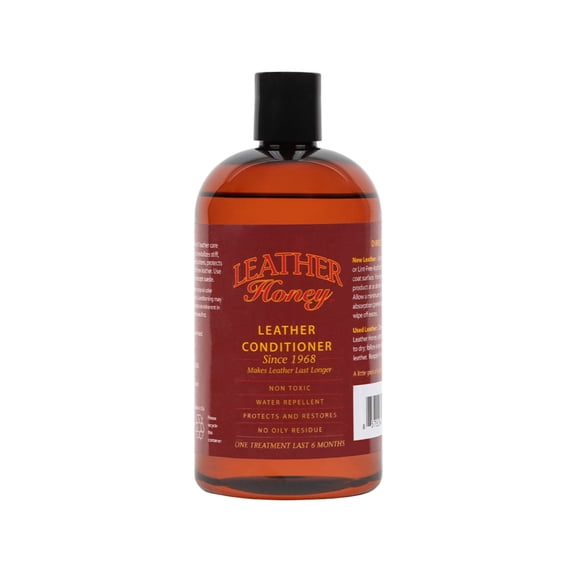 Leather Honey Non-Toxic Leather Conditioner for Use on Furniture, Auto Interiors, Shoes, Bags and Accessories, 16oz