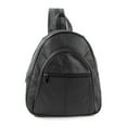 thumbnail image 1 of Leather Impressions 954BLK Convertible Sling Backpack - Black, 1 of 1