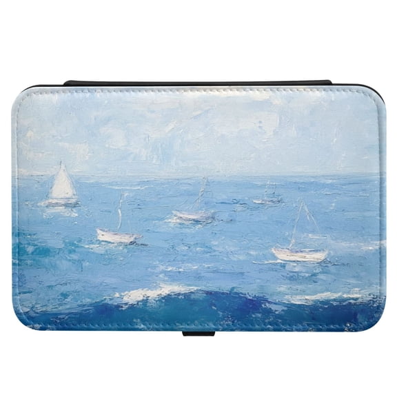Leather Jewelry Box Rectangular 8.27x5.5x1.78In Travel Jewelry Storage Earrings Necklace Bracelet Watch Brooch Storage Beautiful Boat