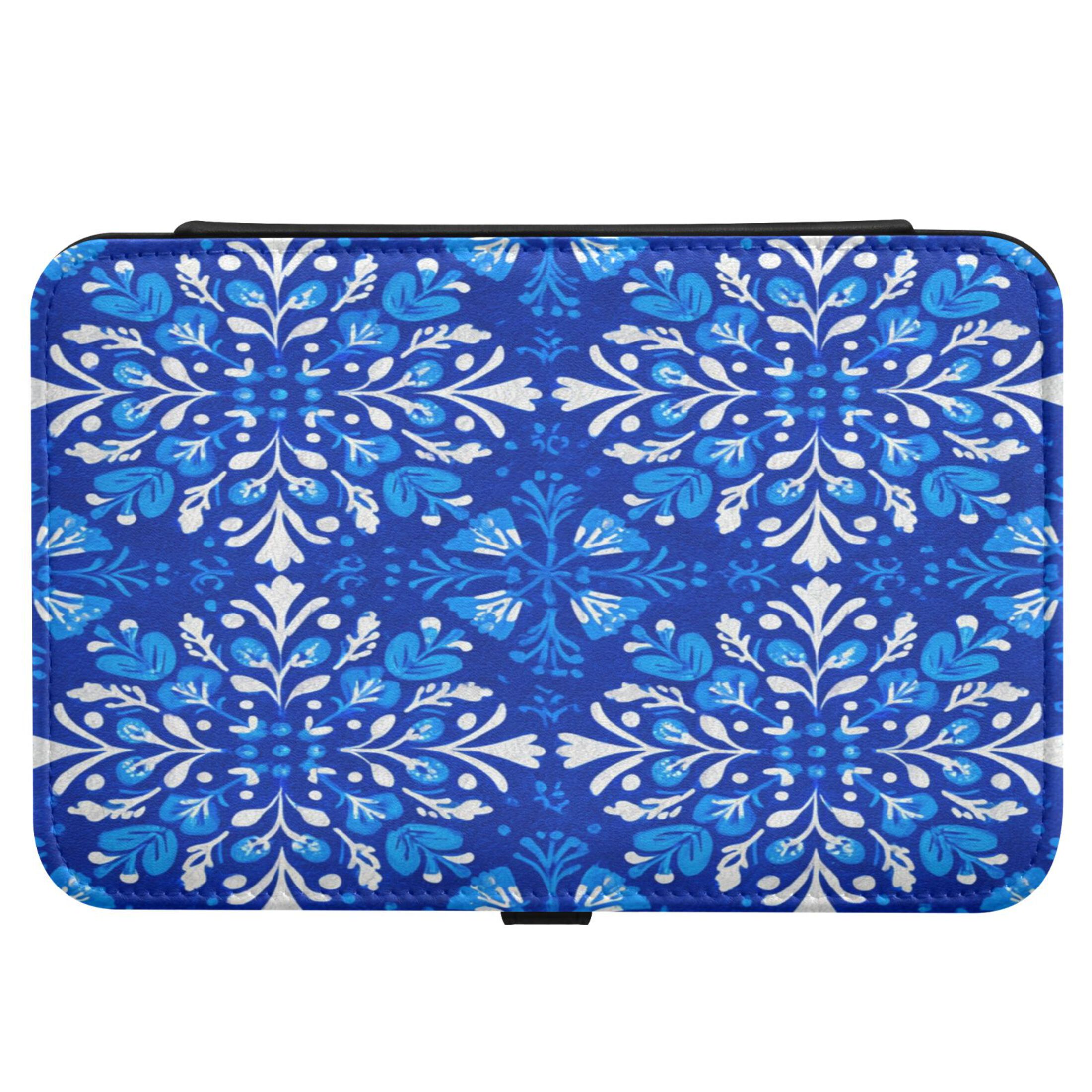 Leather Jewelry Box Rectangular 8.27x5.5x1.78In Travel Jewelry Storage Earrings Necklace Bracelet Watch Brooch Storage Blue Beautiful
