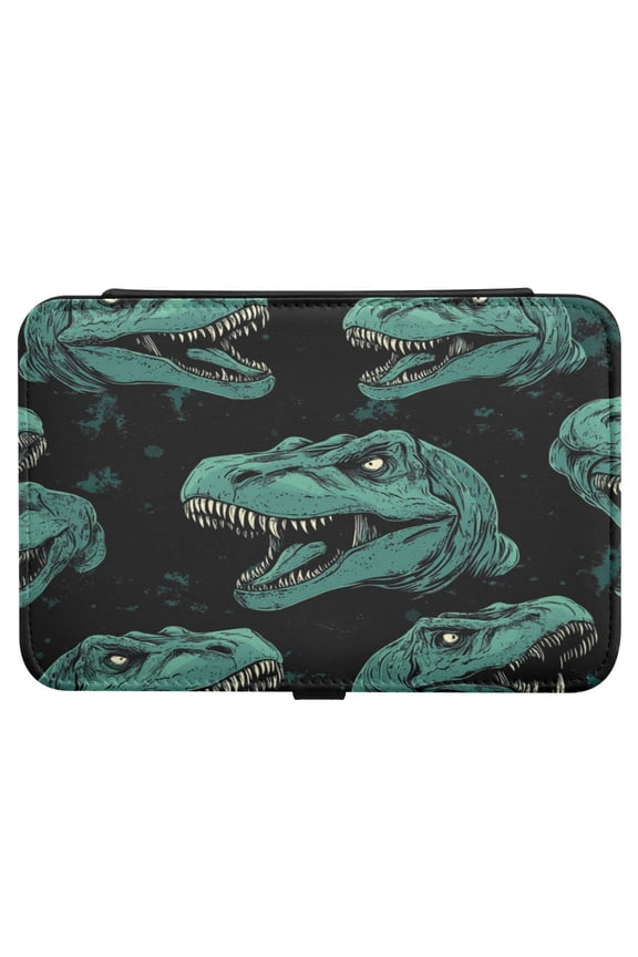 Leather Jewelry Box Rectangular 8.27x5.5x1.78In Travel Jewelry Storage Earrings Necklace Bracelet Watch Brooch Storage Cool Dinosaur