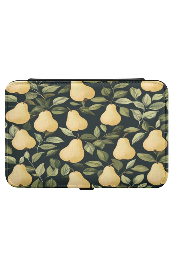 Leather Jewelry Box Rectangular 8.27x5.5x1.78In Travel Jewelry Storage Earrings Necklace Bracelet Watch Brooch Storage Cute Cartoon Pear