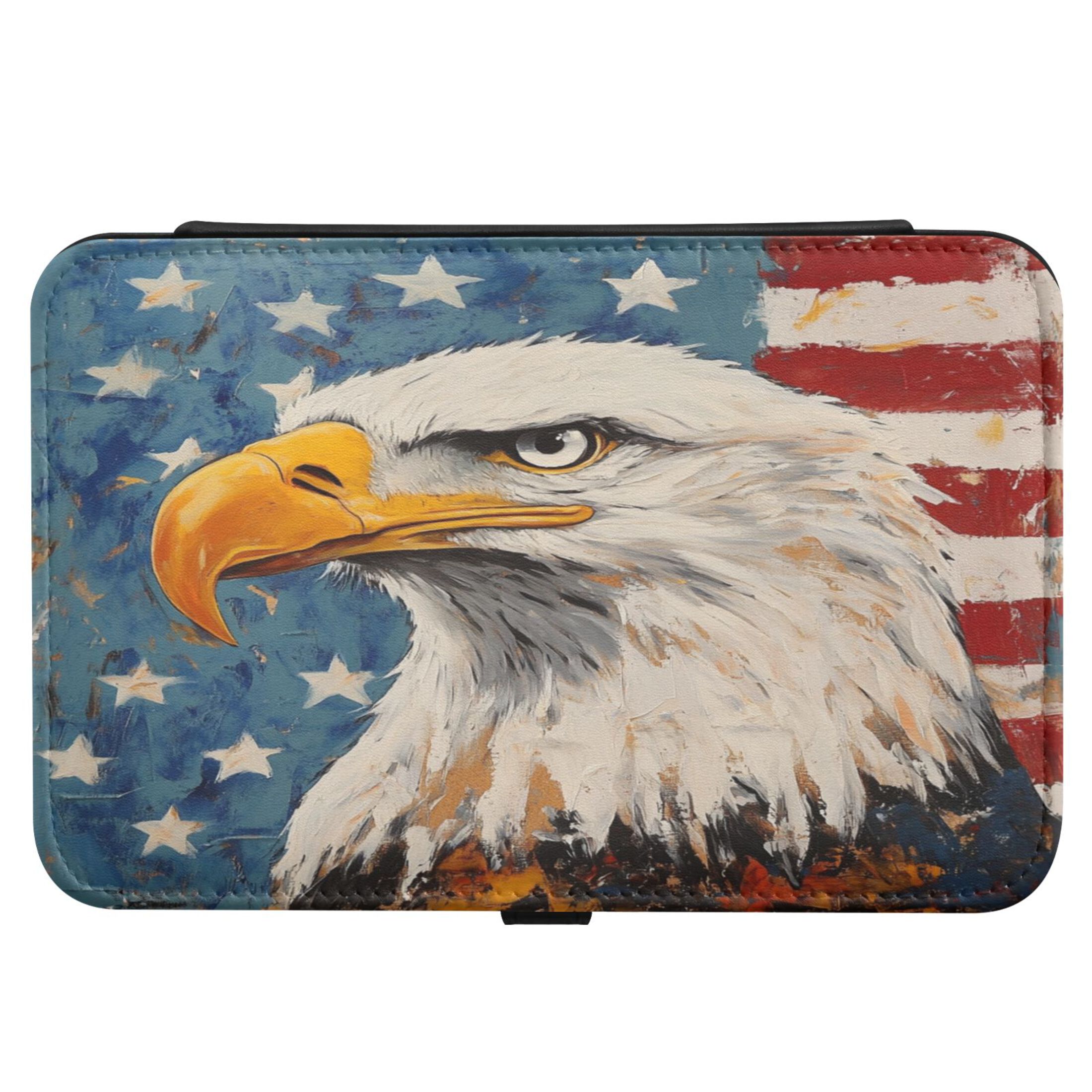 Leather Jewelry Box Rectangular 8.27x5.5x1.78In Travel Jewelry Storage Earrings Necklace Bracelet Watch Brooch Storage Eagle Pattern