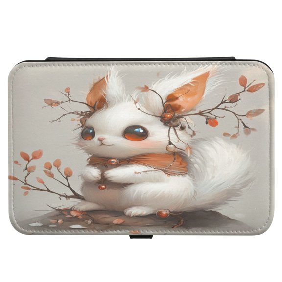 Leather Jewelry Box Rectangular 8.27x5.5x1.78In Travel Jewelry Storage Earrings Necklace Bracelet Watch Brooch Storage Little Rabbit