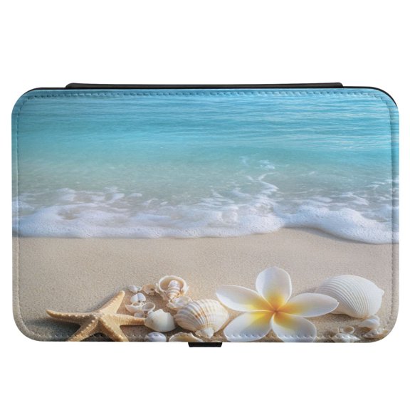 Leather Jewelry Box Rectangular 8.27x5.5x1.78In Travel Jewelry Storage Earrings Necklace Bracelet Watch Brooch Storage Sea Shell