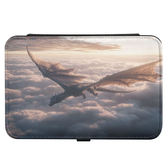 Leather Jewelry Box Rectangular 8.27x5.5x1.78In Travel Jewelry Storage Earrings Necklace Bracelet Watch Brooch Storage Sky Dragon