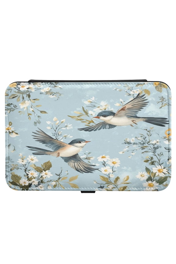 Leather Jewelry Box Rectangular 8.27x5.5x1.78In Travel Jewelry Storage Earrings Necklace Bracelet Watch Brooch Storage Super Beautiful Bird