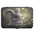 thumbnail image 1 of Leather Jewelry Box Rectangular 8.27x5.5x1.78In Travel Jewelry Storage Earrings Necklace Bracelet Watch Brooch Storage Super Beautiful Grey Rabbit, 1 of 8