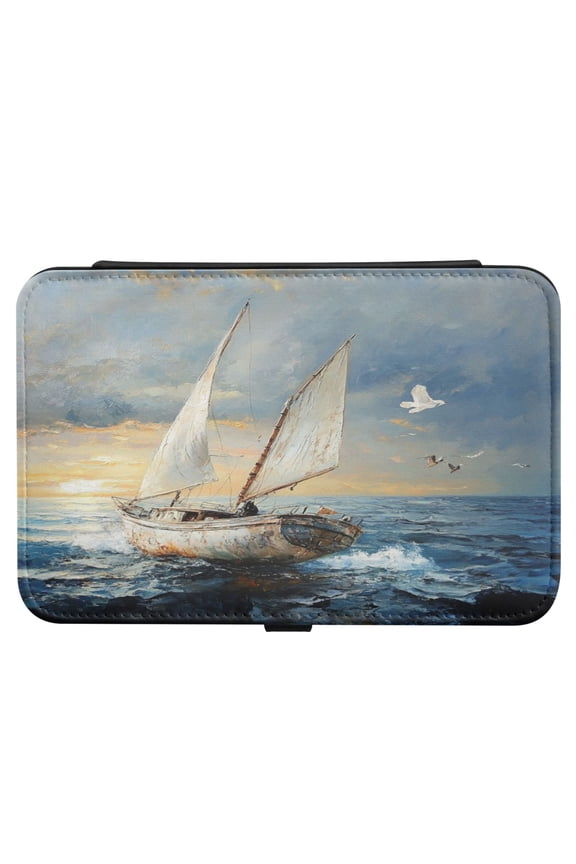 Leather Jewelry Box Rectangular 8.27x5.5x1.78In Travel Jewelry Storage Earrings Necklace Bracelet Watch Brooch Storage Super Beautiful Ocean