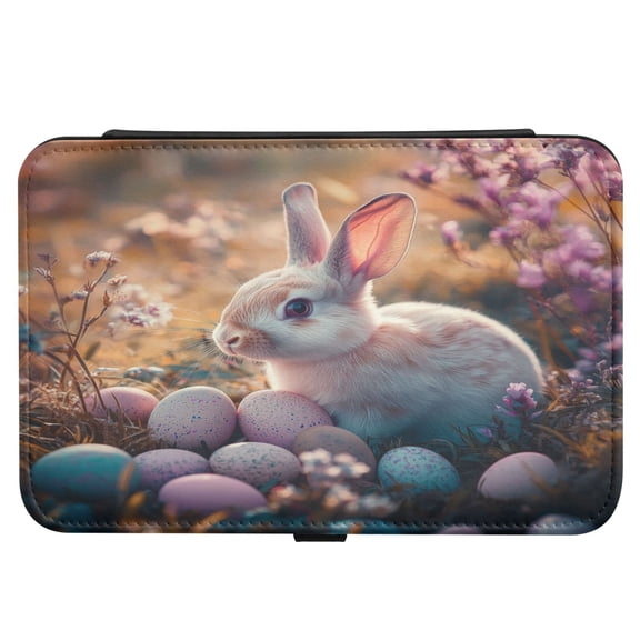 Leather Jewelry Box Rectangular 8.27x5.5x1.78In Travel Jewelry Storage Earrings Necklace Bracelet Watch Brooch Storage Super Cool Easter Bunny