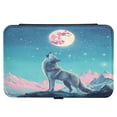 thumbnail image 1 of Leather Jewelry Box Rectangular 8.27x5.5x1.78In Travel Jewelry Storage Earrings Necklace Bracelet Watch Brooch Storage The Roaring Cool Wolf, 1 of 8