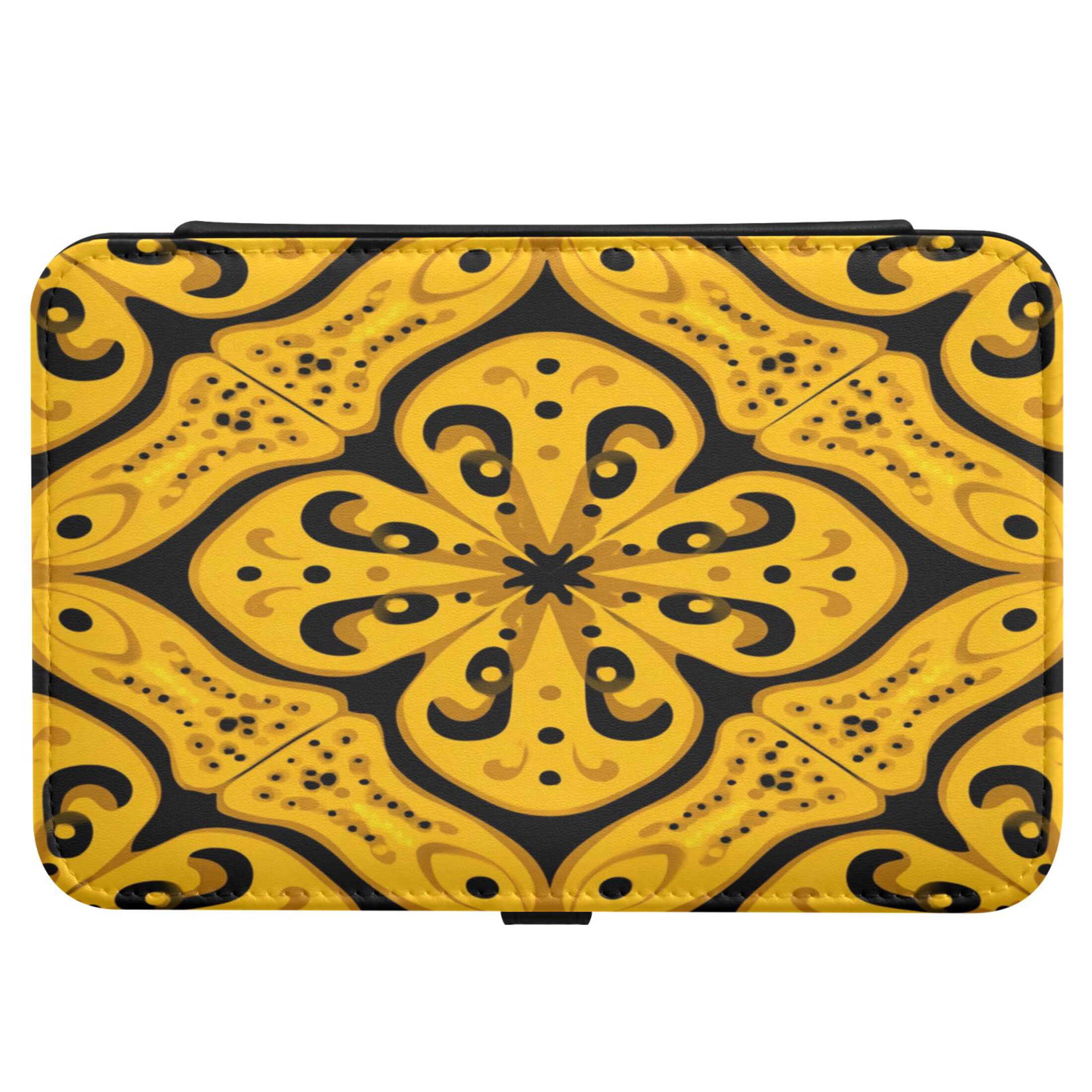 Leather Jewelry Box Rectangular 8.27x5.5x1.78In Travel Jewelry Storage Earrings Necklace Bracelet Watch Brooch Storage Yellow