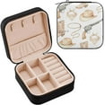 thumbnail image 1 of Leather Jewelry Box Western Cowboy Hat Print Portable Mini Jewelry Storage Bag for Travel, Small Ring Case Earrings Organizer Necklaces Box for Women Girls Women Gifts, 1 of 7