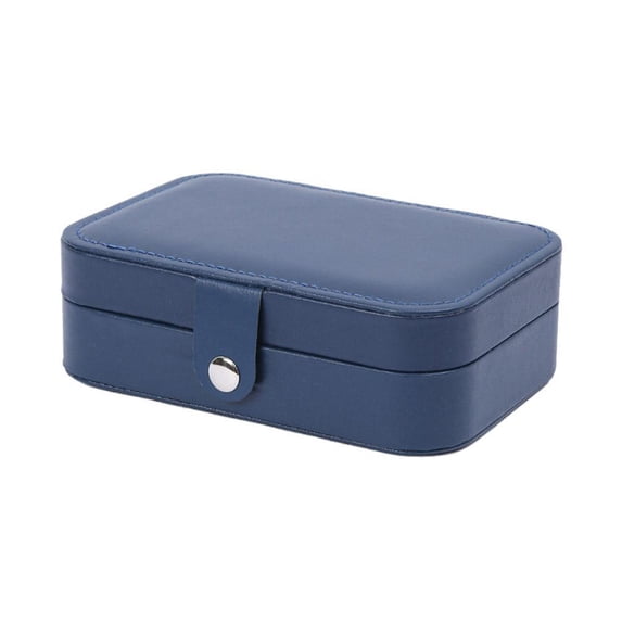 Leather Jewelry Storage Box - 11.5*16.5cm, Double-Layer Design, Portable for Rings, Necklaces, Earrings - Wholesale Price