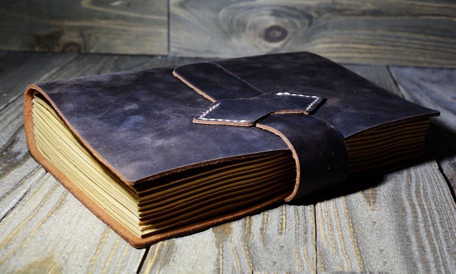 Leather Journal | 9 x 6 x 1.5 | Handmade & Bound | 160 Unlined Pages | Thick Kraft Paper | Fast Shipping | Sketchbook | Linen Bag |