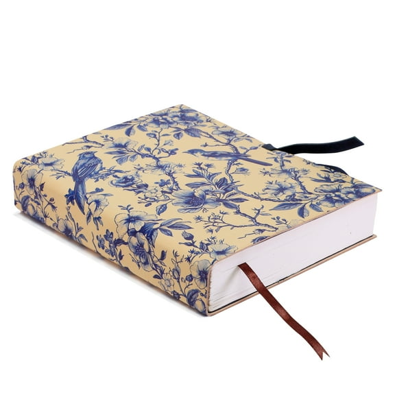 Leather Journal Dairy Bird and Flowers