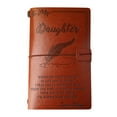 thumbnail image 1 of Leather Journal for Daughter, Vintage Brown Leather Notebook, Refillable Vintage Brown Leather Sketchbook, 7.8" x 4.7" Travelers Notebook, Gift for Graduation Birthday from Parent, 1 of 6