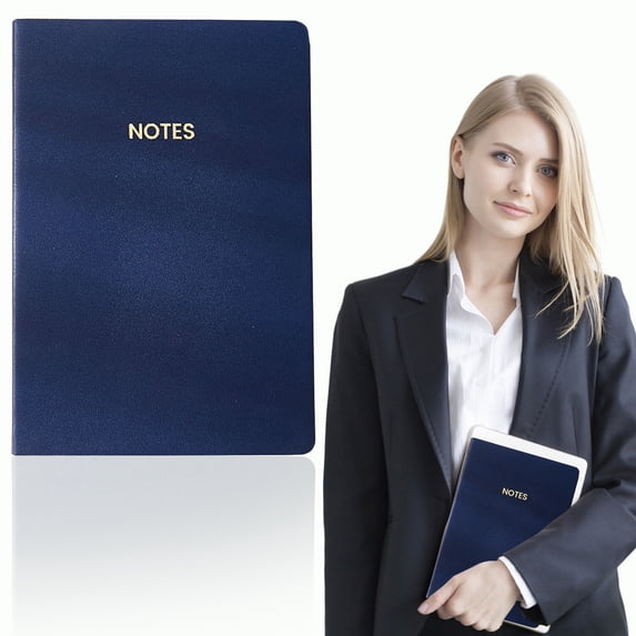Leather Journal Hardcover Notebook College Ruled Journal 160 Pages Business Notebook for Writing Journaling Note Taking Navy Blue