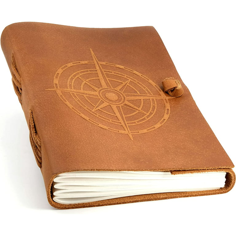 Handmade Leather Journal, Leather Sketchbook, Lined Leather