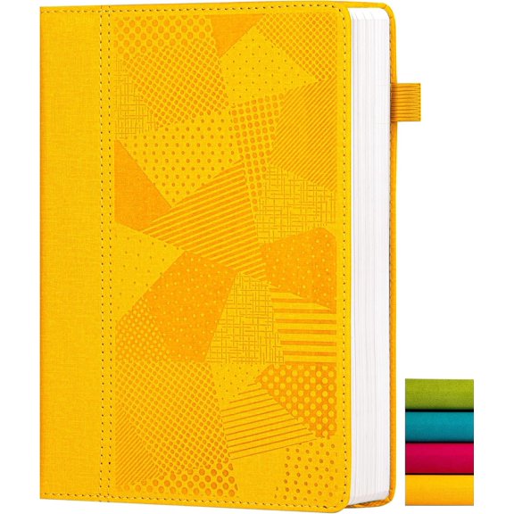 Leather Journal Notebook,260 Thick Lined Pages,Hardcover 5.7"x8.3"