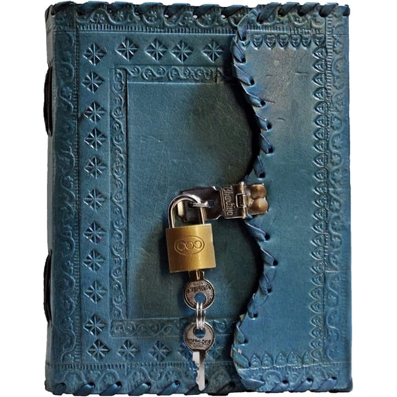 Leather Journal Notebook 7x5 inch Vintag Bound Journals Handmade for Men and Women Unlined Craft Paper 200 Pages, Notepad Diary, Pocket Diary To Write In Best Gift Halloween decor and christmas