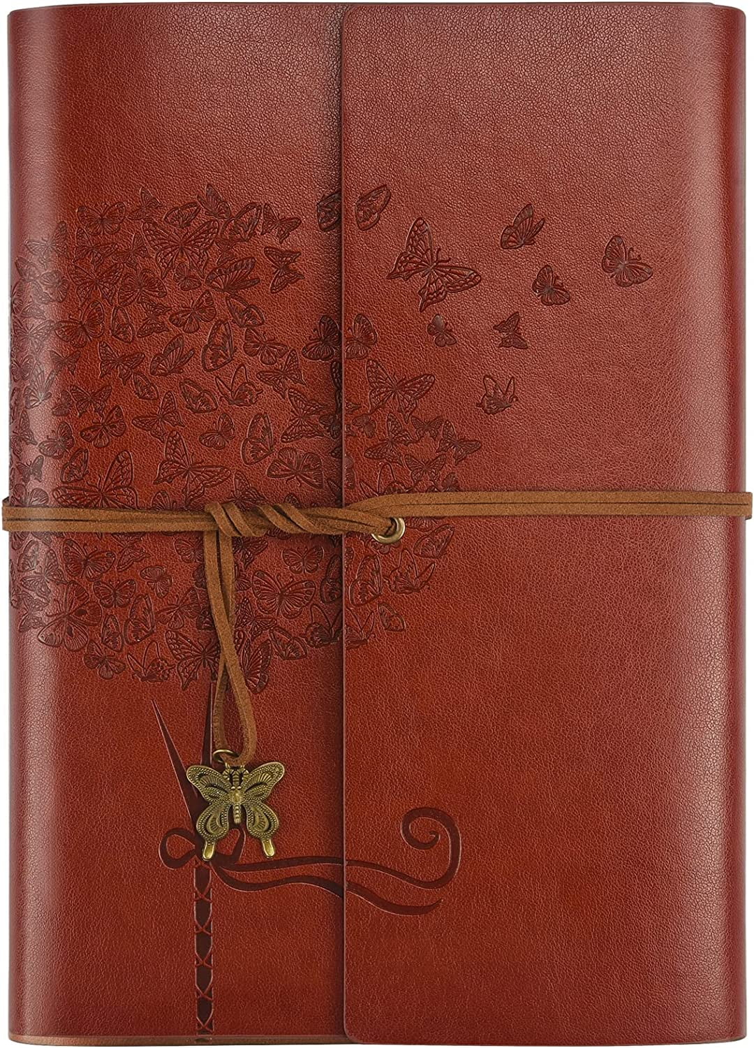 Vintage PU Leather Journals Notebook Lined Paper Diary Planner Pen