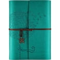 thumbnail image 1 of Leather Journal Notebook, Refillable Writing Journal Diary Planner for Women, A5 Size (6.3 x 9.3 inches), Lined Journal for Writing, Travel Journal with 6-Ring Binder Pockets, 1 of 9