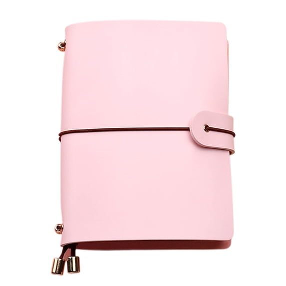 Leather Journal, PU Leather Notebook Travel Diary with Strap Closure, Small Writing Notebook for Student Daily Use, Sketchbook for Home Office or On-the-Go