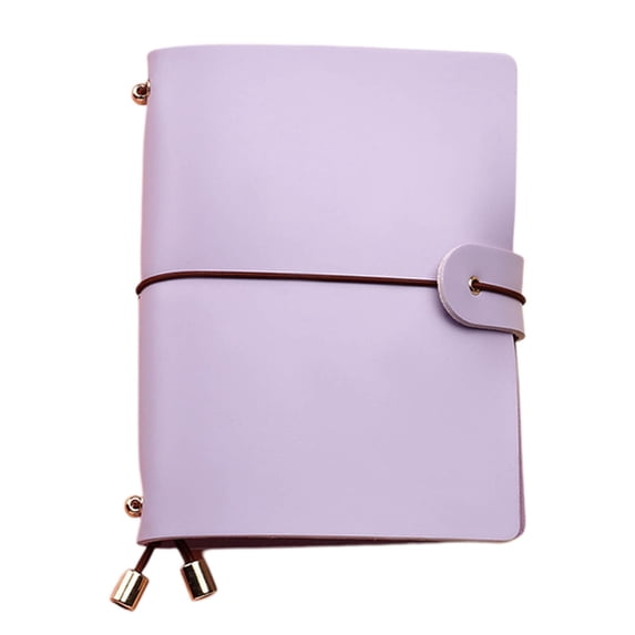 Leather Journal, PU Leather Notebook Travel Diary with Strap Closure, Small Writing Notebook for Student Daily Use, Sketchbook for Home Office or On-the-Go