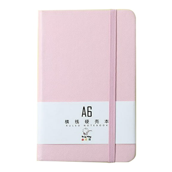 Leather Journal Pocket Notebook Lined Eye-caring Dowling Papers Elastic Strap for Student Adult Journaling Note Taking