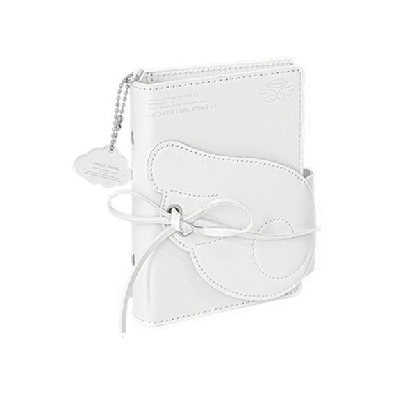 Small Refillable Notebook With 6 Rings Leather Binder Covers 64 Sheets Unlined