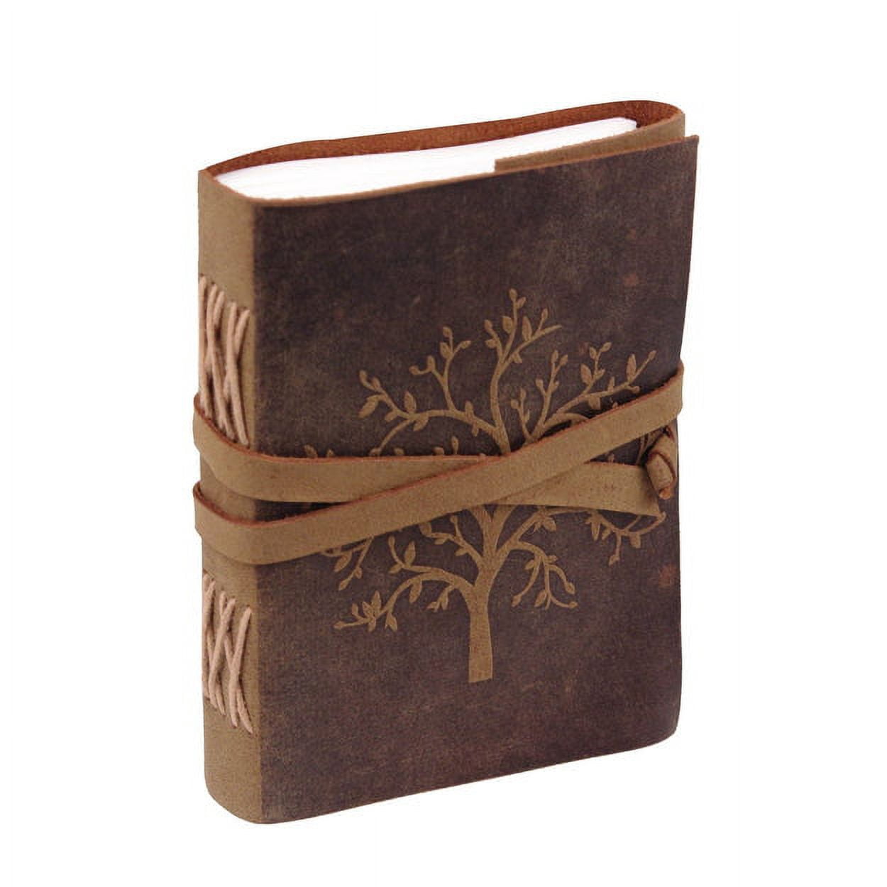 Leather Journal Tree of Life-Leather Journal Antique Paper-Embossed Tree Leather Sketchbook - For Drawing Sketching and Writing 100 Sheets/200(counting both sides)