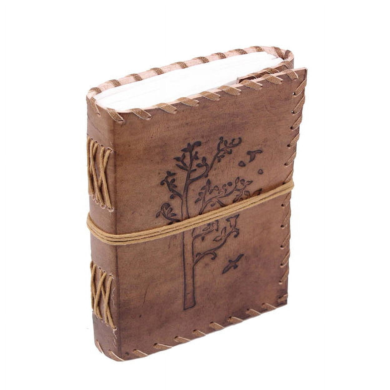 Leather Journal Tree of Life-Leather Journal Antique Paper-Embossed Tree Leather Sketchbook - For Drawing Sketching and Writing 100 Sheets/200(counting both sides)