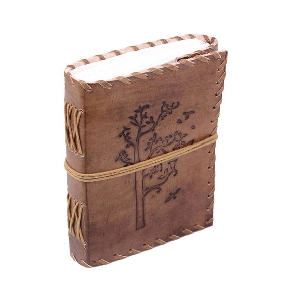 Leather Journal Tree of Life-Leather Journal Antique Paper-Embossed Tree Leather Sketchbook - For Drawing Sketching and Writing 100 Sheets/200(counting both sides)