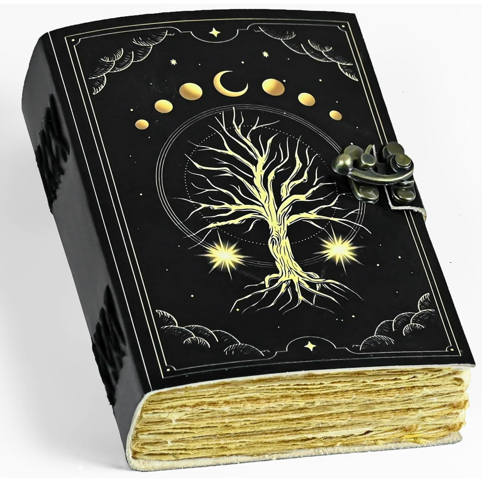 Leather Journal Tree of Life Leather Notebook Blank Spell Book book of ...