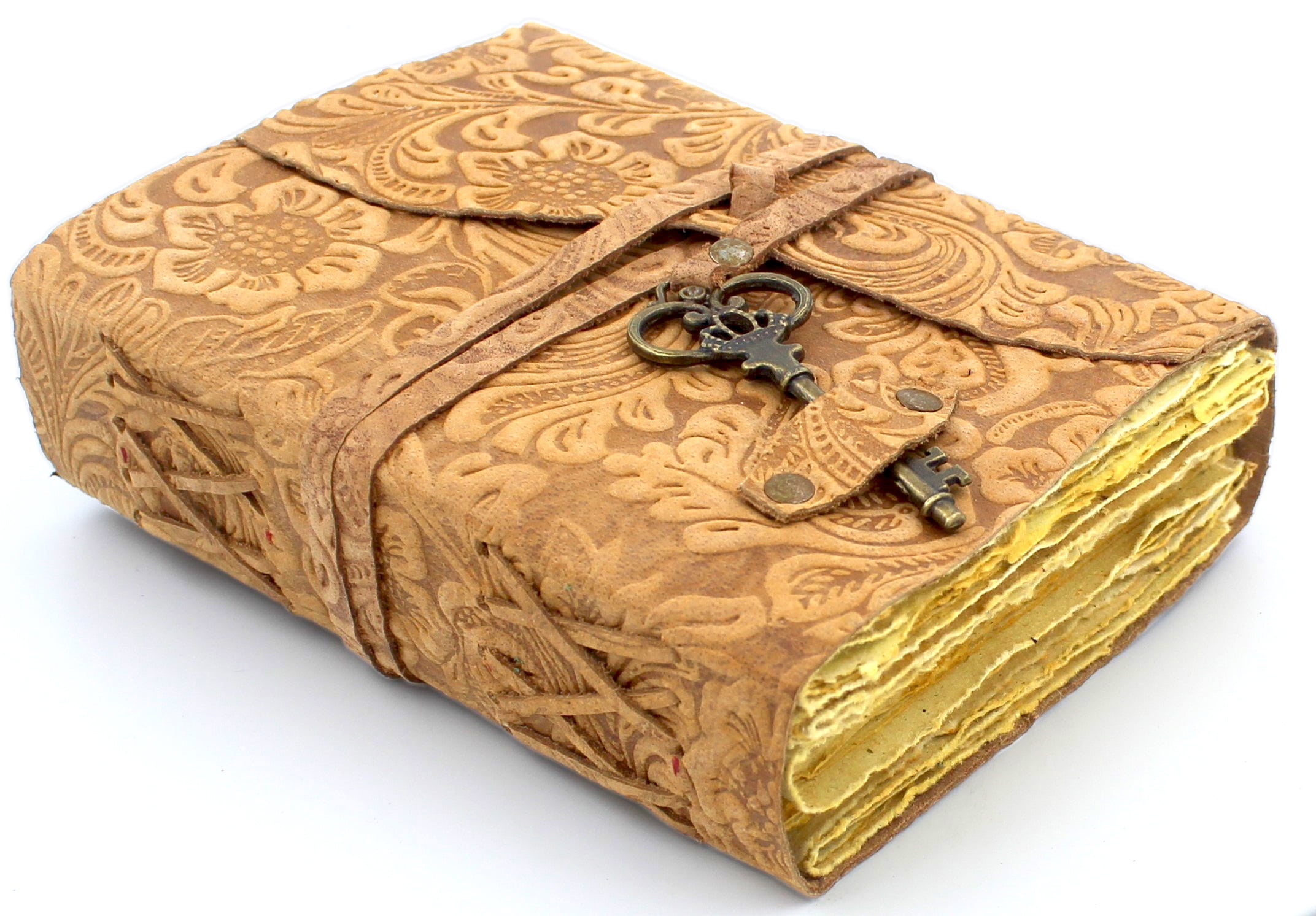 Medieval metallic gold sketchbook journal 5x7 inch. Antique embossed h –  Vintage India Ca
