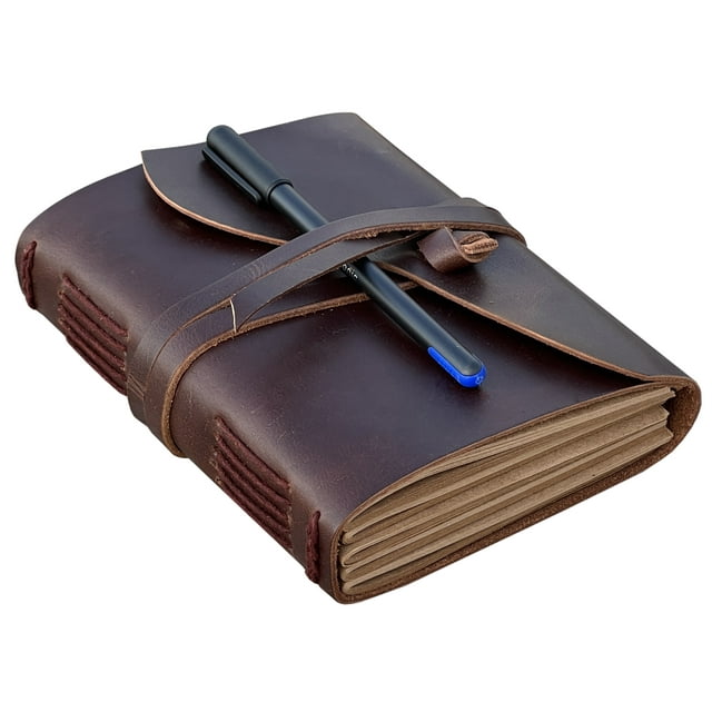 Leather Journal With Pen Handmade Leather Notebook Diary Lined Paper