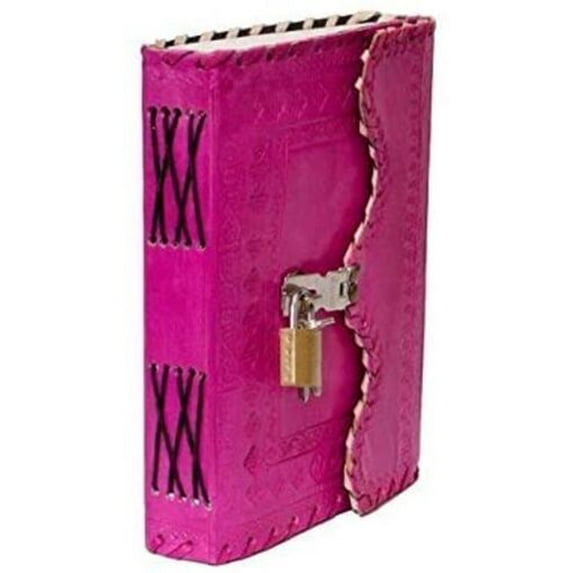 Leather Journal with unlined Deckle Edge Paper 8x6" / Handmade Writing Notebook