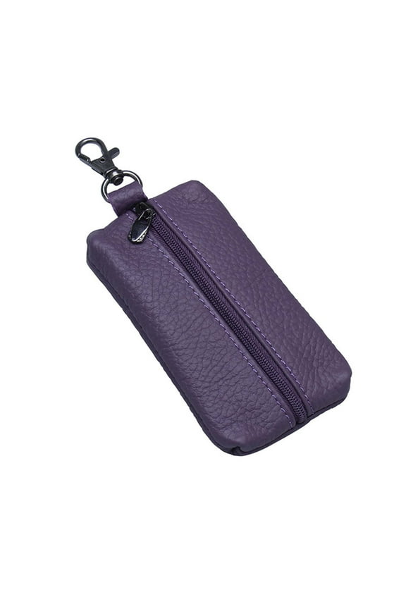 Leather Key Case under $5! Yannianjz Leather Key Holder, Zipper Key Case Wallet, Compact Key Organizer Pouch, RFID Blocking Keychain Wallet, Travel Key Storage Bag for Car Keys