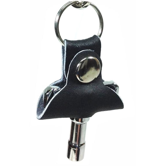 Leather Key Chain with Heavy Duty Drum Key