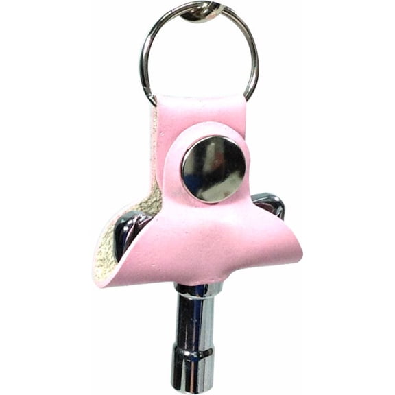 Leather Key Chain with Heavy Duty Drum Key